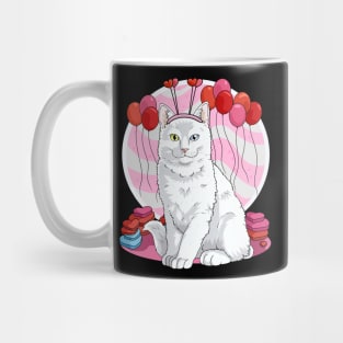 Turkish Angora Valentines Day Heart Cat Love Mug